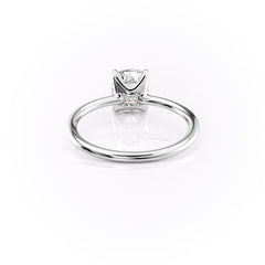Imperial Grace 2.10 Carat VVS1 Lab‑Grown Elongated Cushion Solitaire Engagement Ring in 18K White Gold Back View