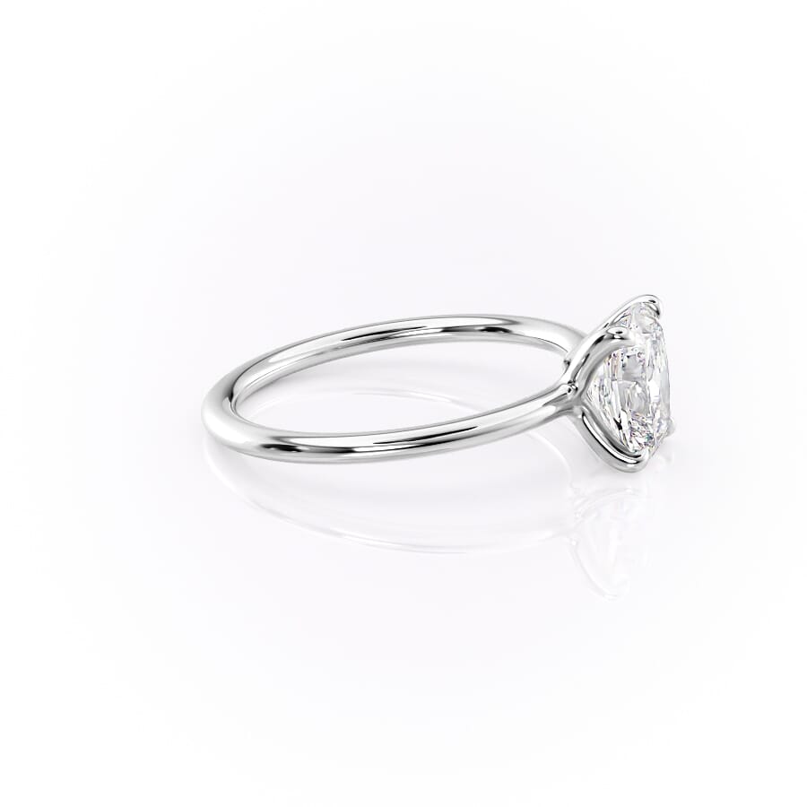 Imperial Grace 2.10 Carat VVS1 Lab‑Grown Elongated Cushion Solitaire Engagement Ring in 18K White Gold Right View