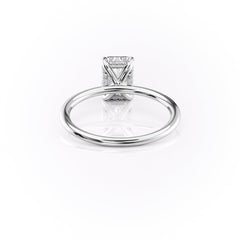Ivy Crest 1.41 Carat VVS Lab-Grown Radiant Hidden Halo Engagement Ring in 18K White Gold Back View