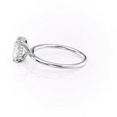 Ivy Crest 1.41 Carat VVS Lab-Grown Radiant Hidden Halo Engagement Ring in 18K White Gold Left View