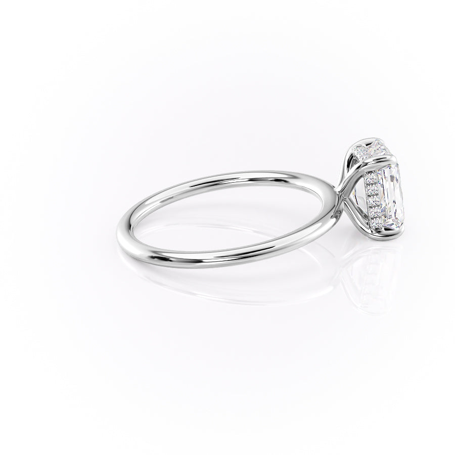 Ivy Crest 1.41 Carat VVS Lab-Grown Radiant Hidden Halo Engagement Ring in 18K White Gold Right View