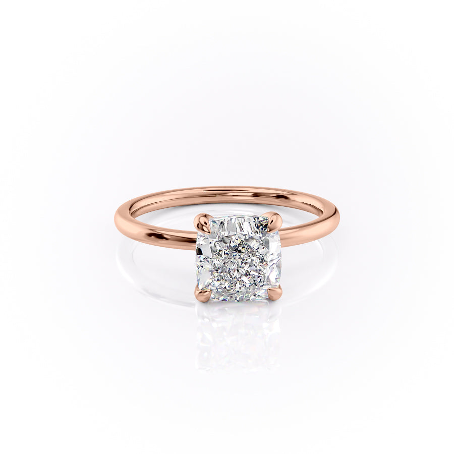 Luminous Glow 1.55 Carat VVS1 Lab-Grown Hidden Halo Engagement Ring in 18K Rose Gold Right View