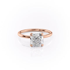 Luminous Glow 1.55 Carat VVS1 Lab-Grown Hidden Halo Engagement Ring in 18K Rose Gold Right View