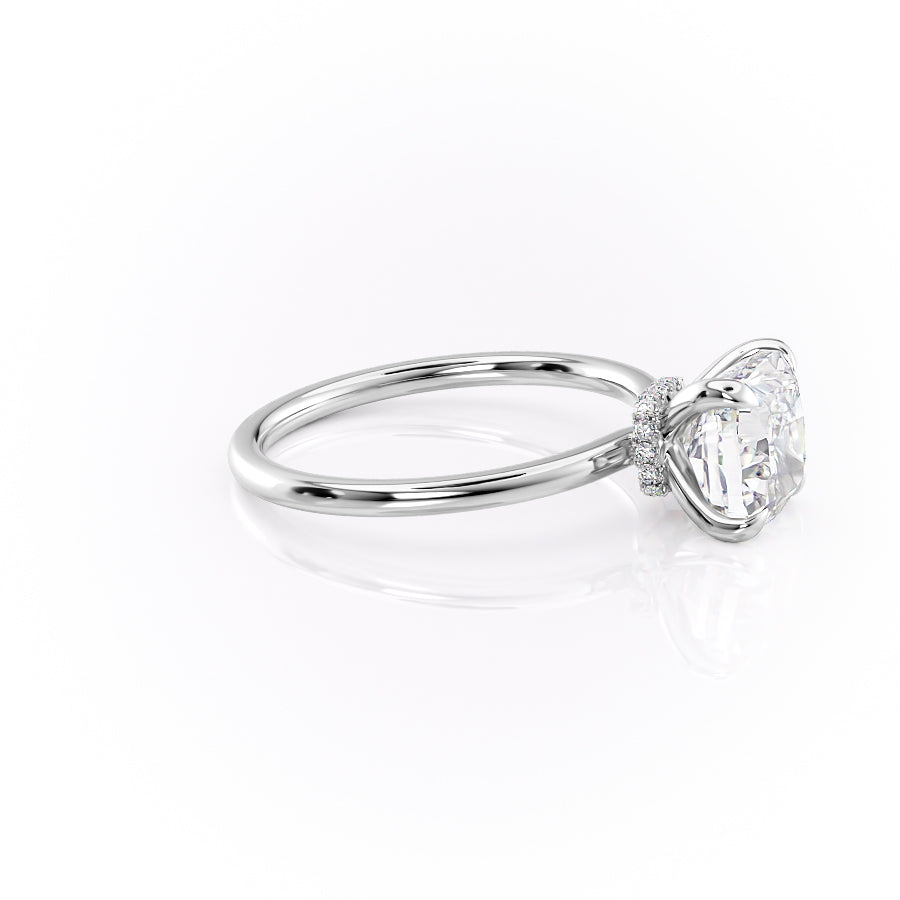 Luminous Glow 1.55 Carat VVS1 Lab-Grown Hidden Halo Engagement Ring in 18K White Gold Right Side View