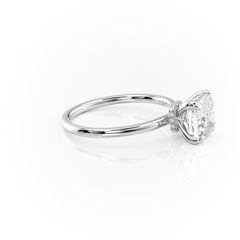 Luminous Glow 1.55 Carat VVS1 Lab-Grown Hidden Halo Engagement Ring in 18K White Gold Right Side View