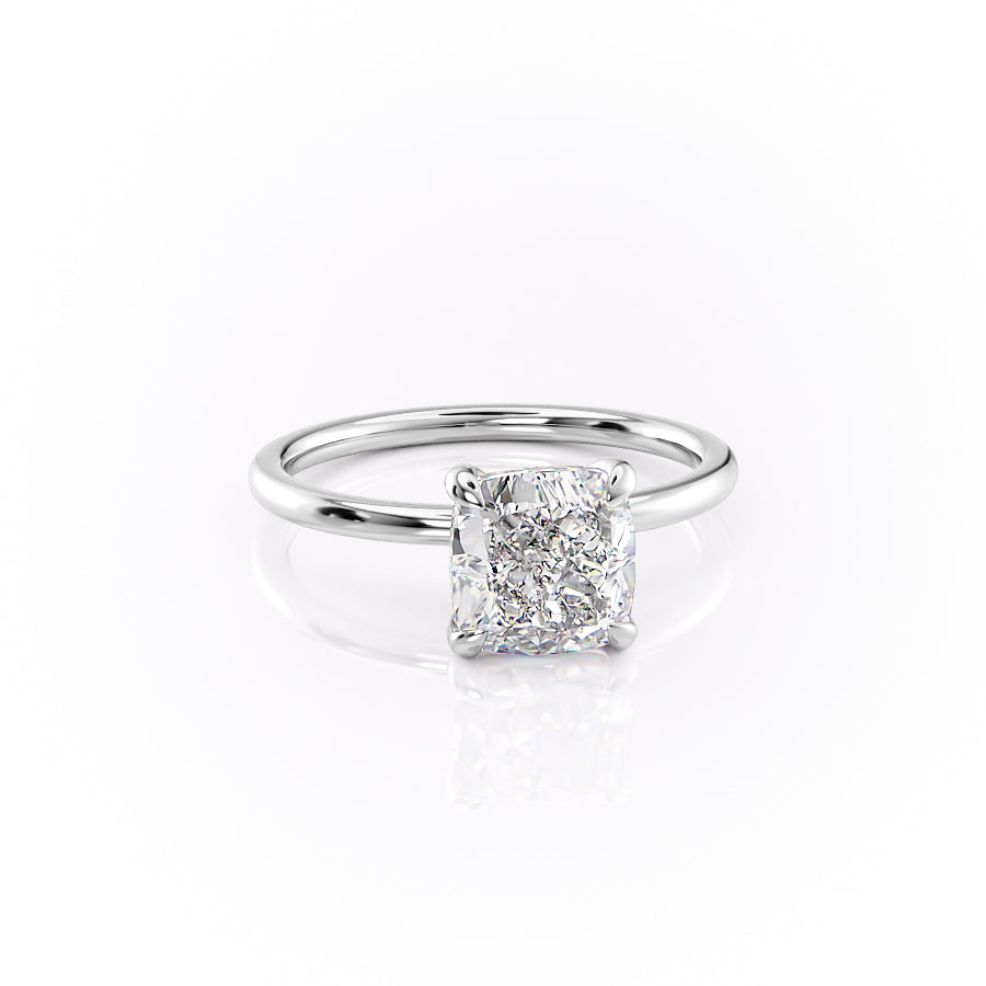 Luminous Glow 1.55 Carat VVS1 Lab-Grown Hidden Halo Engagement Ring in 18K White Gold Right View