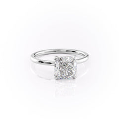 Luminous Glow 1.55 Carat VVS1 Lab-Grown Hidden Halo Engagement Ring in 18K White Gold Right View