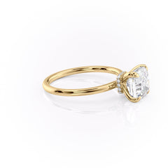 Luminous Glow 1.55 Carat VVS1 Lab-Grown Hidden Halo Engagement Ring in 18K Yellow Gold Right Side View