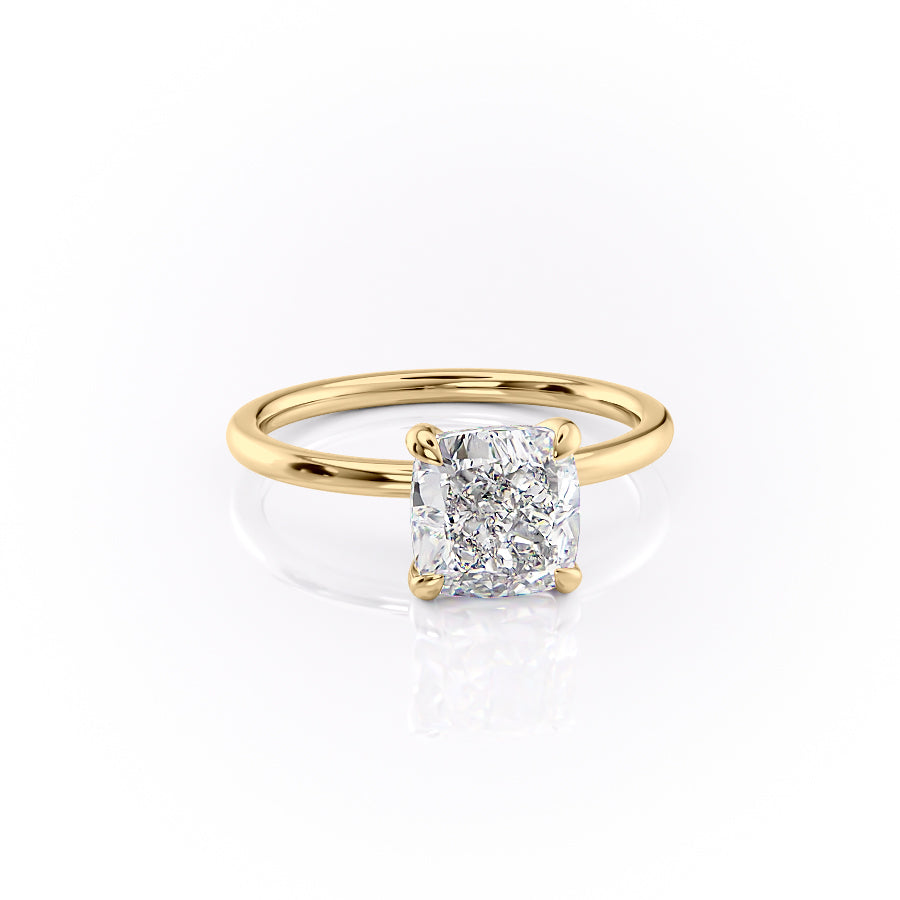 Luminous Glow 1.55 Carat VVS1 Lab-Grown Hidden Halo Engagement Ring in 18K Yellow Gold Right View