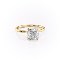 Luminous Glow 1.55 Carat VVS1 Lab-Grown Hidden Halo Engagement Ring in 18K Yellow Gold Right View