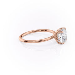 Luxe Blossom Cushion 1.55 Carat VVS1 Lab-Grown Hidden Halo Engagement Ring in 18K Rose Gold Right Side View