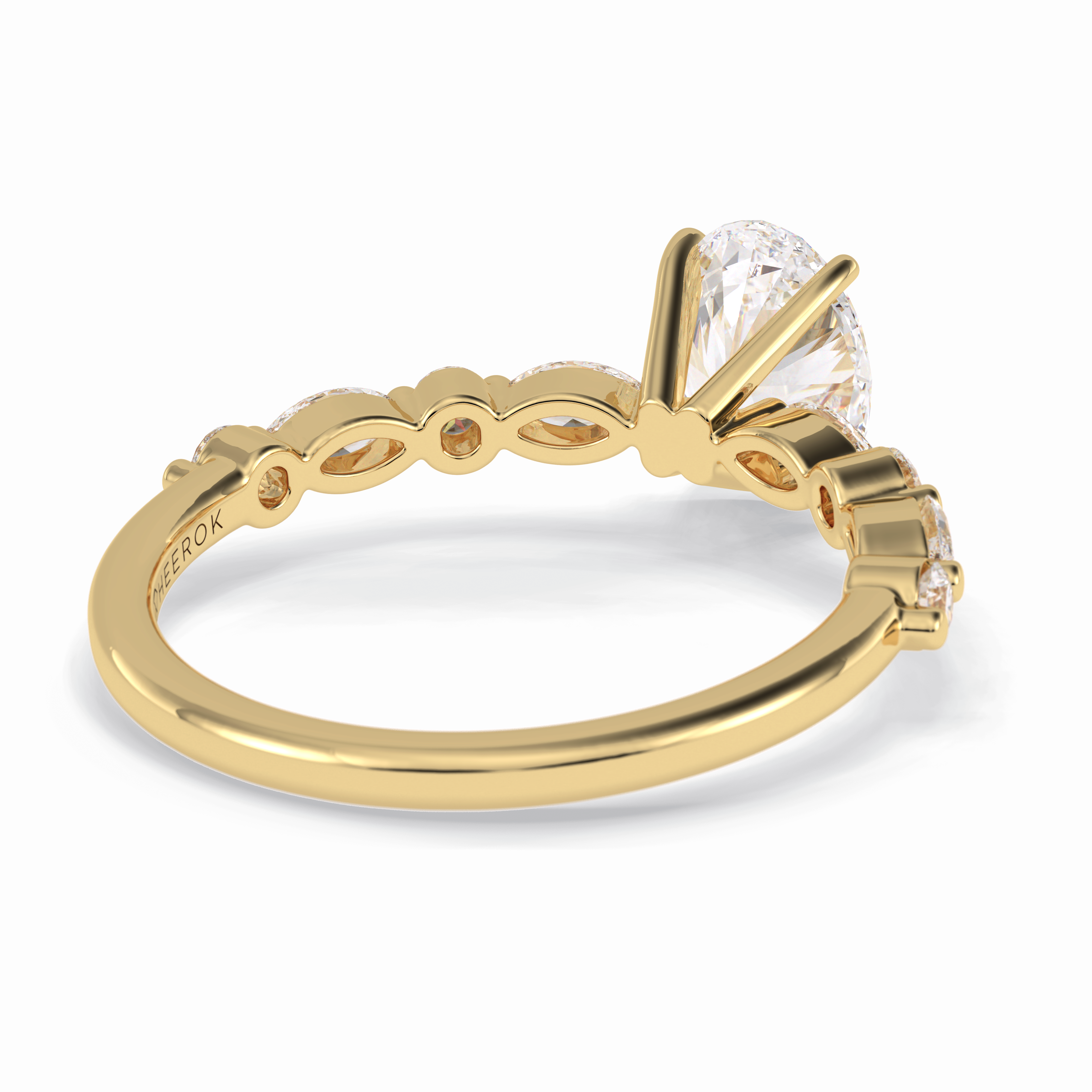 Luminous Grace 1.00 Carat Oval VS1 Lab-Grown Solitaire Engagement Ring in 18K Gold