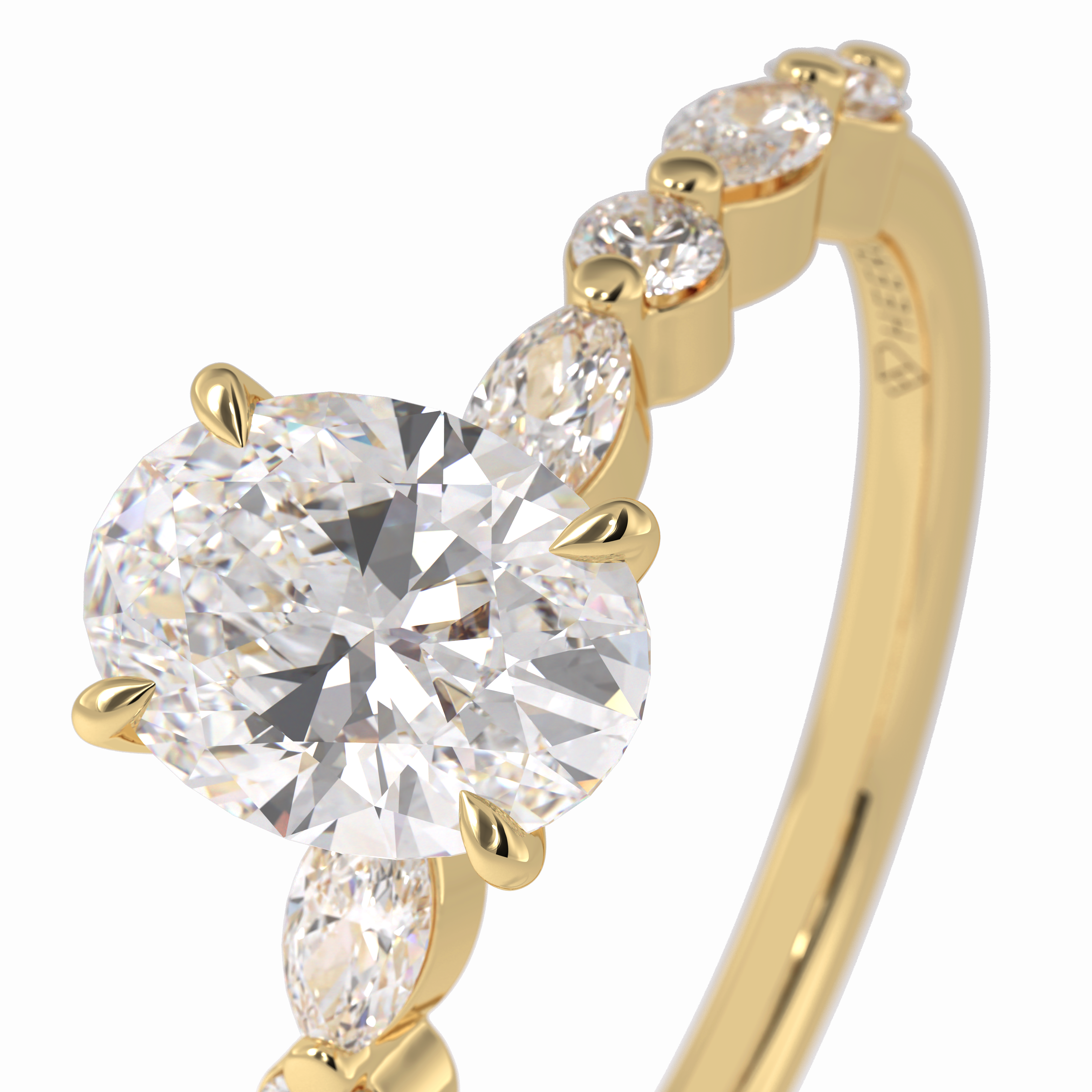 Luminous Grace 1.00 Carat Oval VS1 Lab-Grown Solitaire Engagement Ring in 18K Gold