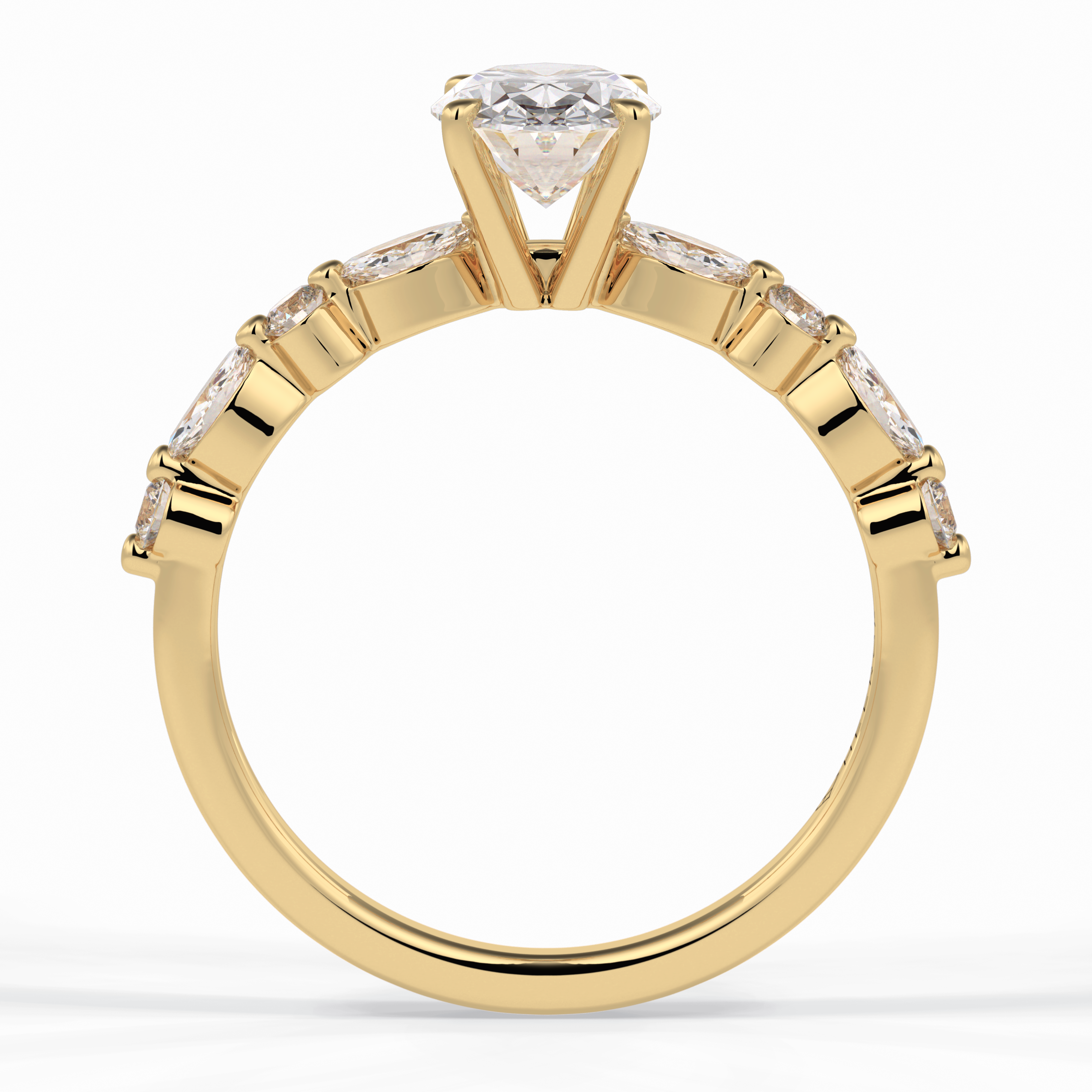 Luminous Grace 1.00 Carat Oval VS1 Lab-Grown Solitaire Engagement Ring in 18K Gold