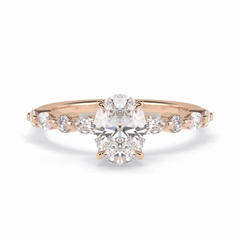 Luminous Grace 1.00 Carat Oval VS1 Lab-Grown Solitaire Engagement Ring in 18K Gold