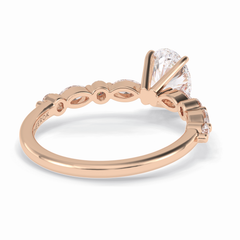 Luminous Grace 1.00 Carat Oval VS1 Lab-Grown Solitaire Engagement Ring in 18K Gold