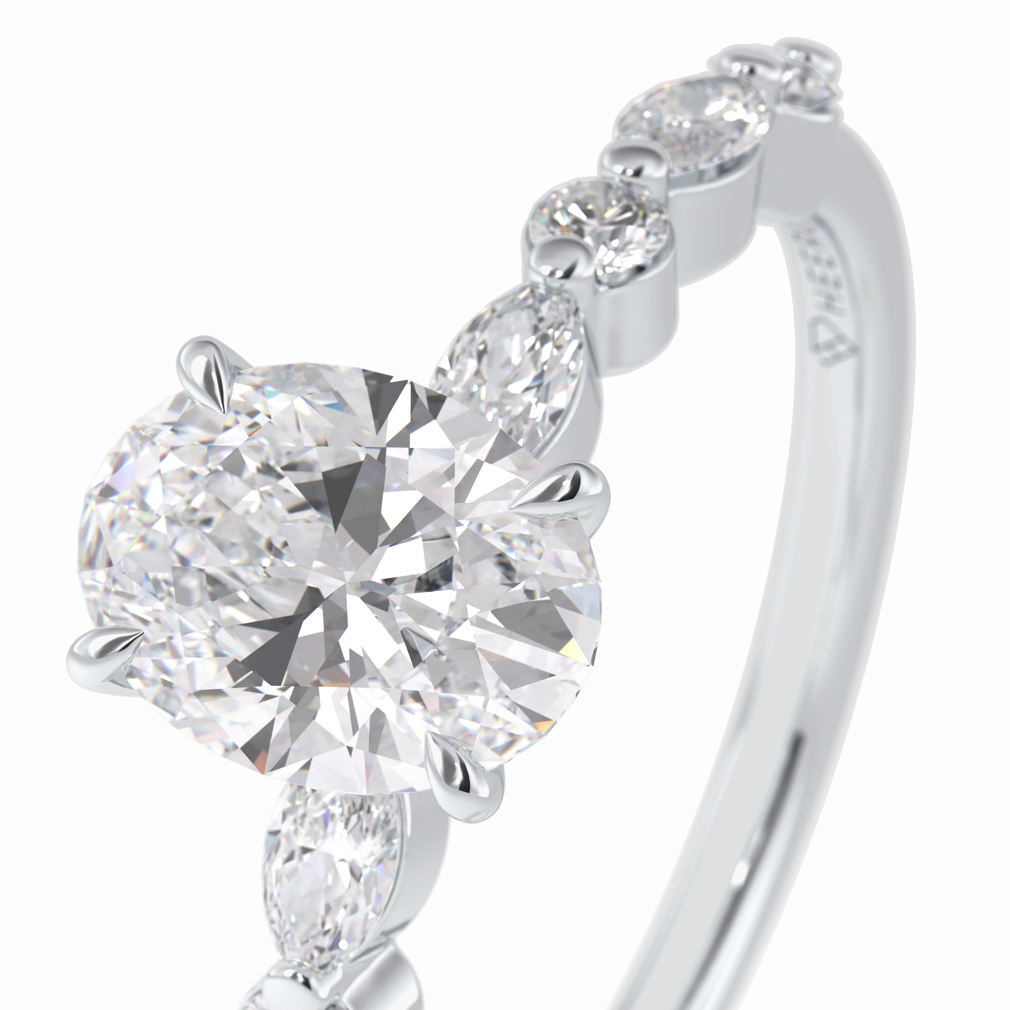 Luminous Grace 1.00 Carat Oval VS1 Lab-Grown Solitaire Engagement Ring in 18K Gold