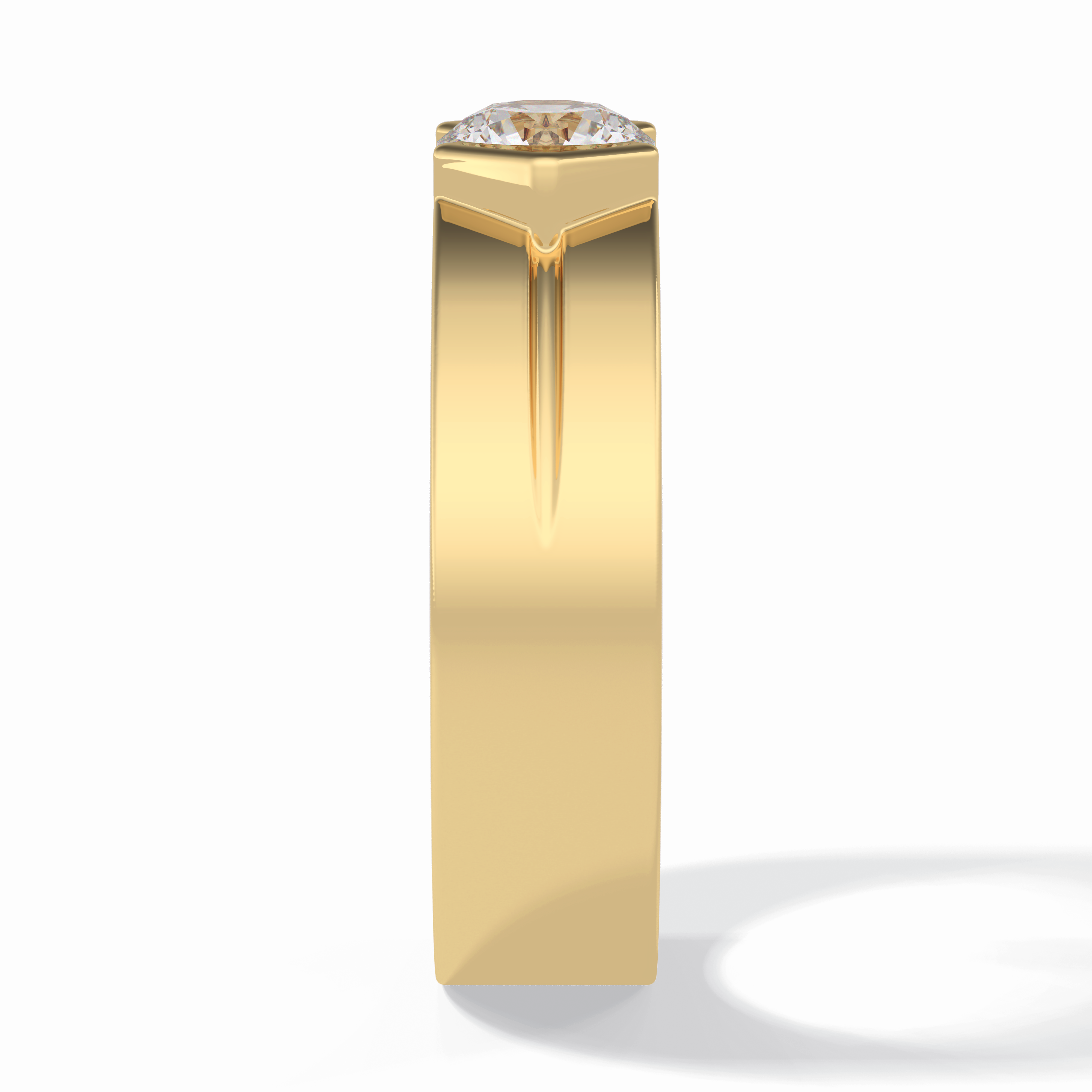 Monarch 0.59 Carat Round VS1 Lab-Grown Solitaire Engagement Ring in 18K Gold