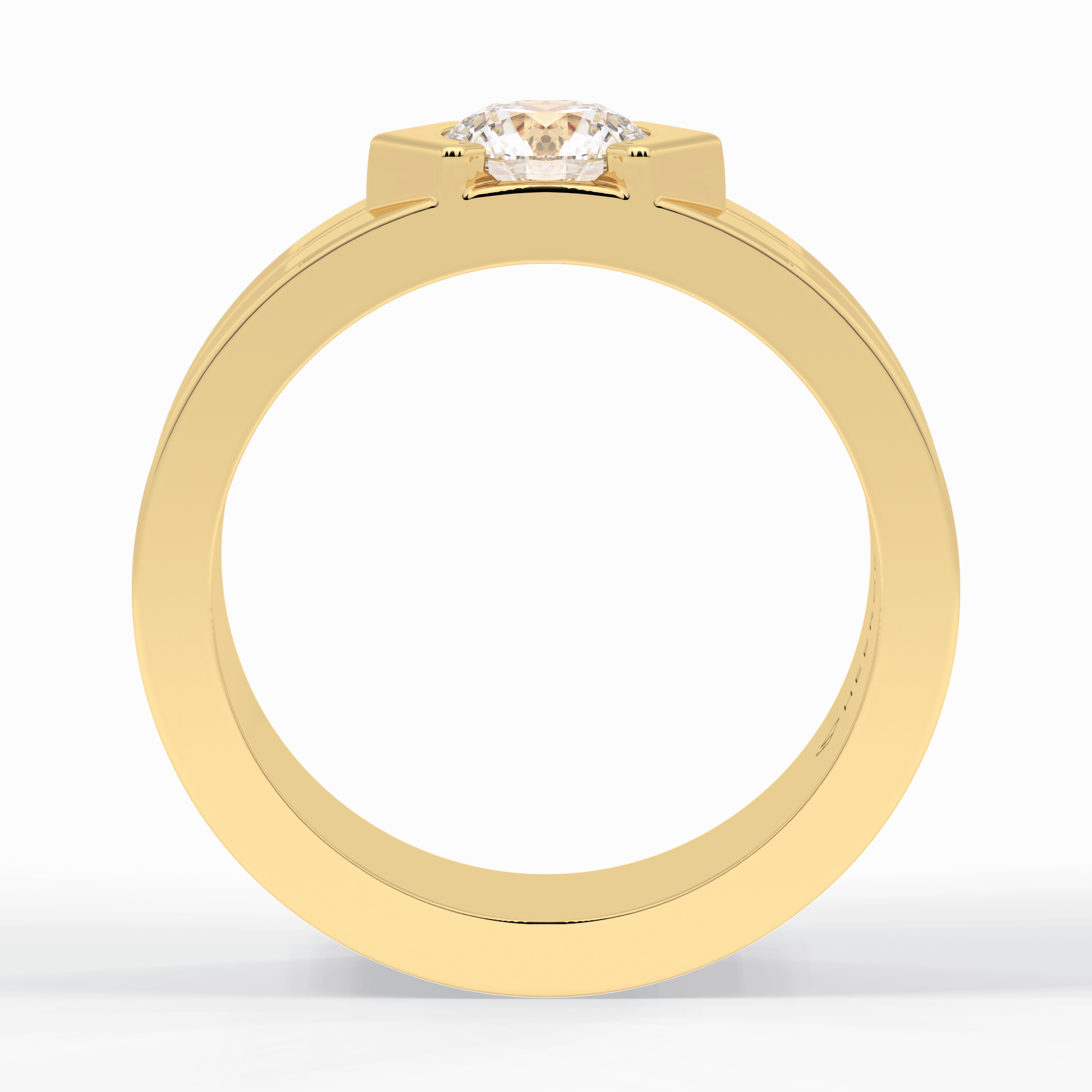 Monarch 0.59 Carat Round VS1 Lab-Grown Solitaire Engagement Ring in 18K Gold