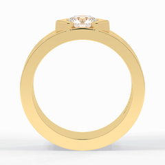 Monarch 0.59 Carat Round VS1 Lab-Grown Solitaire Engagement Ring in 18K Gold