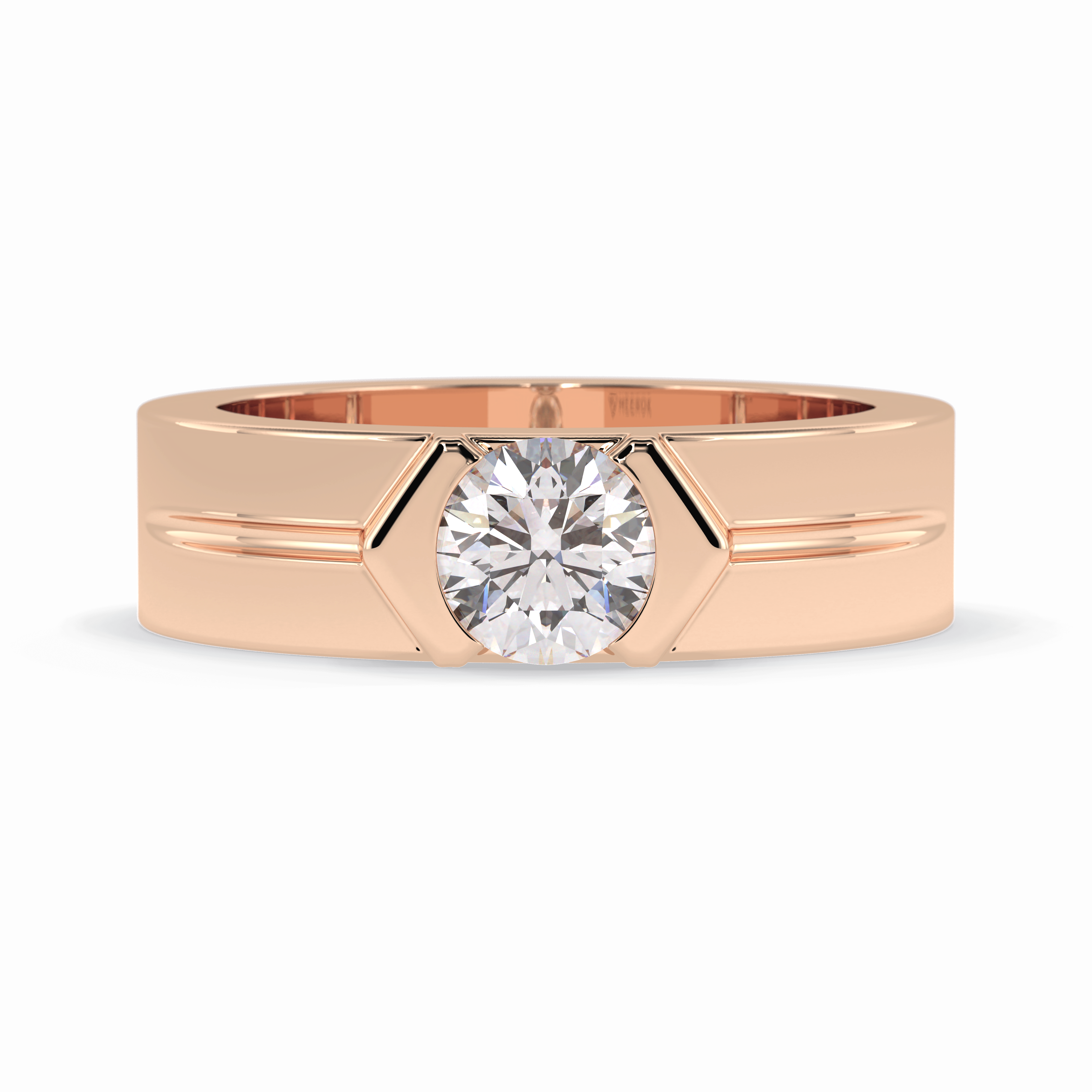 Monarch 0.59 Carat Round VS1 Lab-Grown Solitaire Engagement Ring in 18K Gold