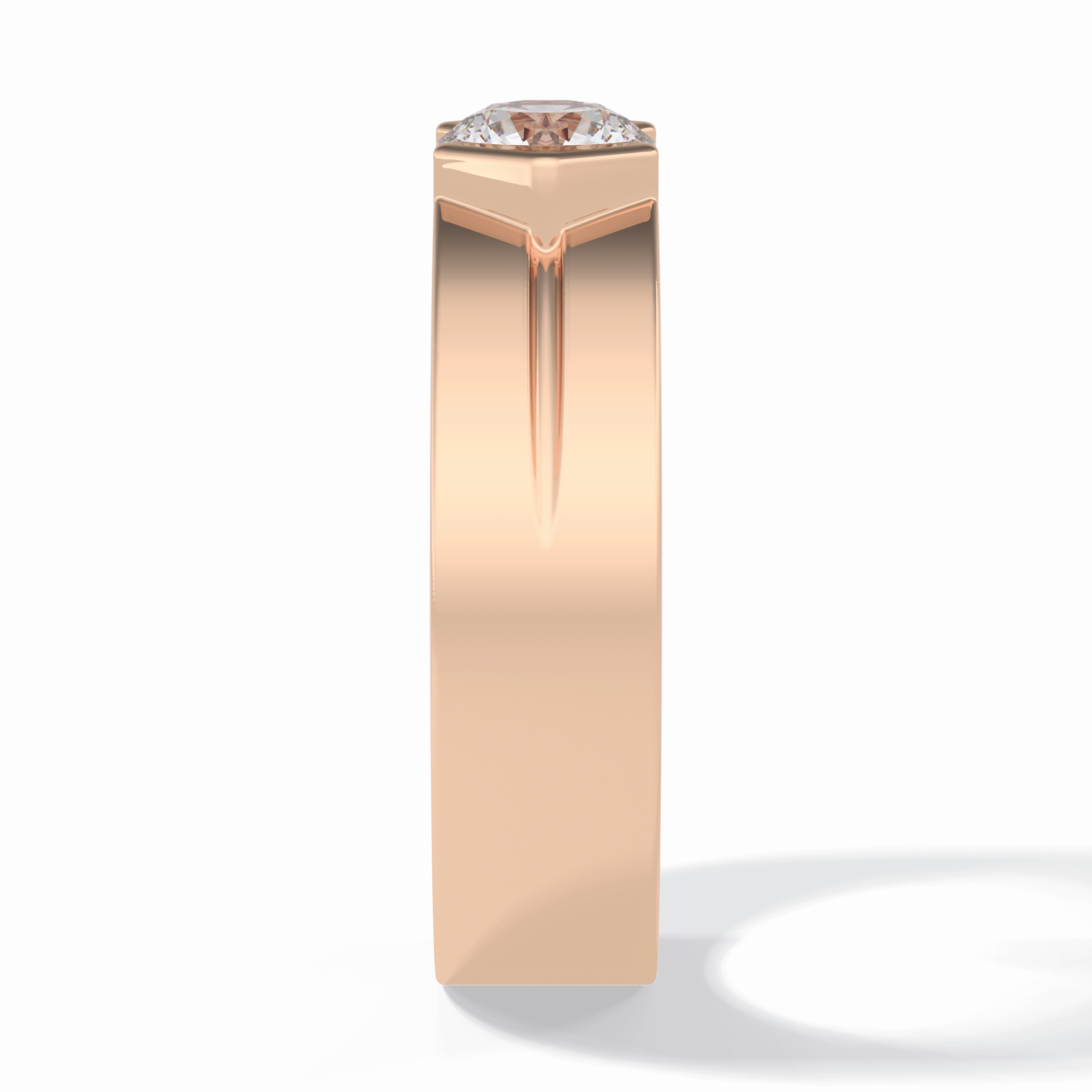 Monarch 0.59 Carat Round VS1 Lab-Grown Solitaire Engagement Ring in 18K Gold