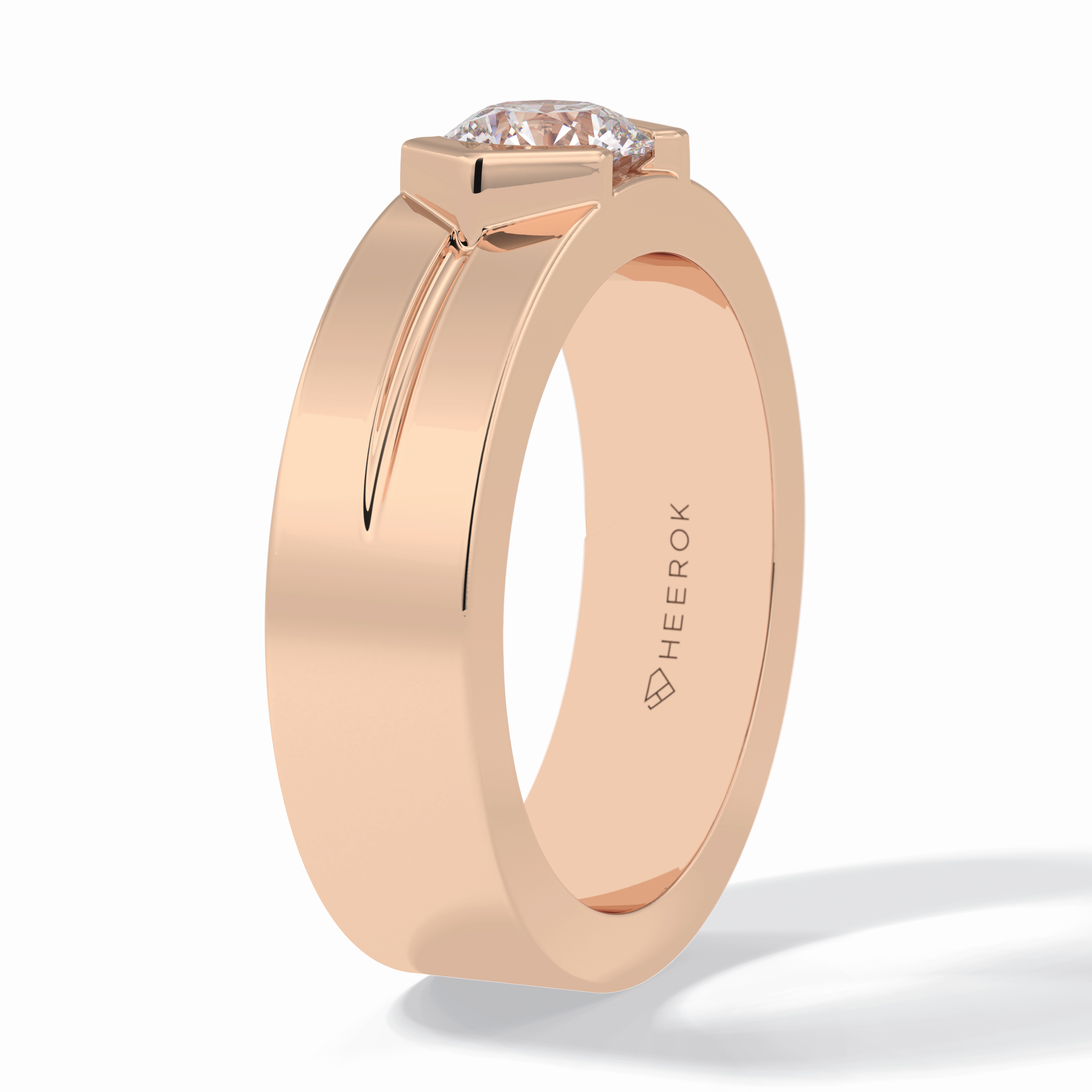 Monarch 0.59 Carat Round VS1 Lab-Grown Solitaire Engagement Ring in 18K Gold