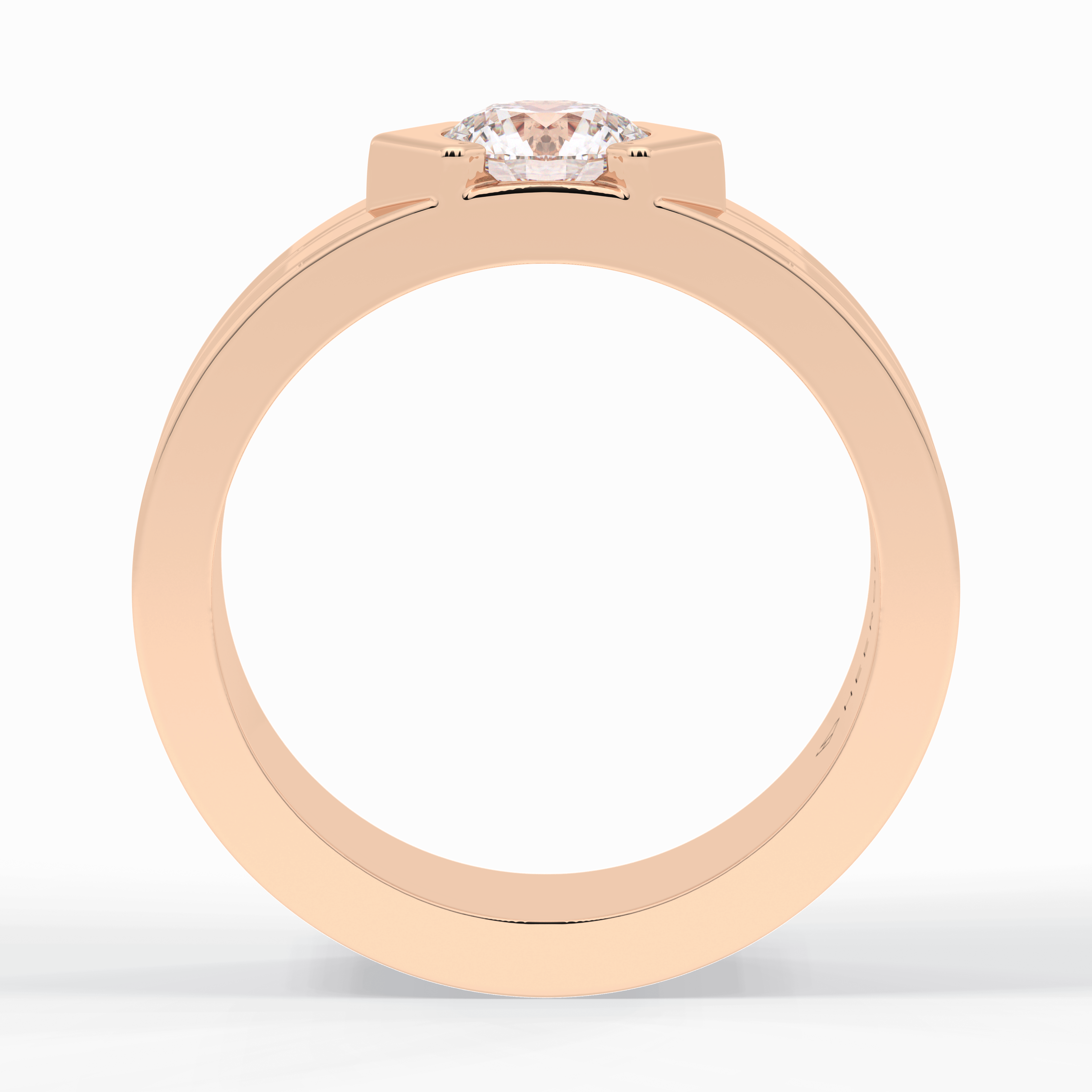 Monarch 0.59 Carat Round VS1 Lab-Grown Solitaire Engagement Ring in 18K Gold