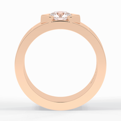 Monarch 0.59 Carat Round VS1 Lab-Grown Solitaire Engagement Ring in 18K Gold