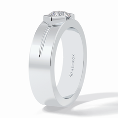 Monarch 0.59 Carat Round VS1 Lab-Grown Solitaire Engagement Ring in 18K Gold