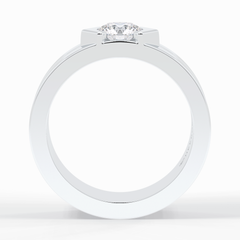 Monarch 0.59 Carat Round VS1 Lab-Grown Solitaire Engagement Ring in 18K Gold