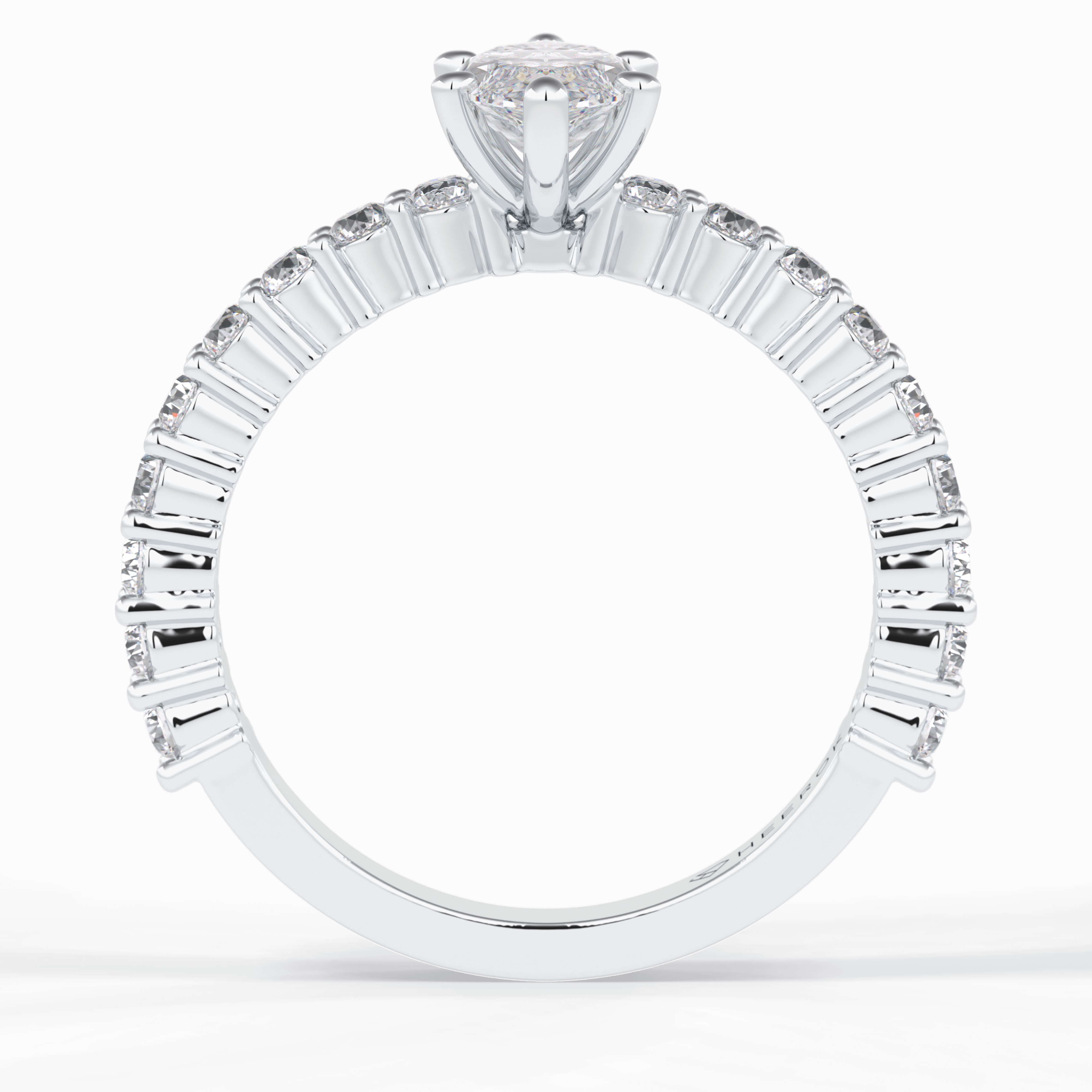 Starlight 0.75 Carat Marquise VS1 Lab-Grown Pave Engagement Ring in 18K Gold