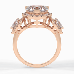 Love's Embrace 1.29 Carat Heart VS1 Lab-Grown Three Stone Engagement Ring in 18K Gold