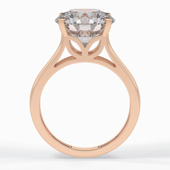 Solitaire Vista 4.46 Carat Round VS1 Lab-Grown Solitaire Engagement Ring in 18K Gold