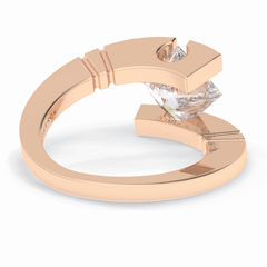 Vertex 2.07 Carat Princess VS1 Lab-Grown Solitaire Engagement Ring in 18K Gold