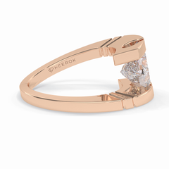 Vertex 2.07 Carat Princess VS1 Lab-Grown Solitaire Engagement Ring in 18K Gold