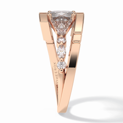 Vertex 2.07 Carat Princess VS1 Lab-Grown Solitaire Engagement Ring in 18K Gold