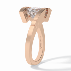 Vertex 2.07 Carat Princess VS1 Lab-Grown Solitaire Engagement Ring in 18K Gold