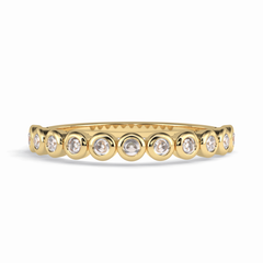 Harmony 0.27 Carat Round VVS Lab-Grown Half Eternity Wedding Band in 18K Gold