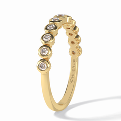 Harmony 0.27 Carat Round VVS Lab-Grown Half Eternity Wedding Band in 18K Gold