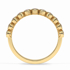 Harmony 0.27 Carat Round VVS Lab-Grown Half Eternity Wedding Band in 18K Gold