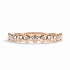 Harmony 0.27 Carat Round VVS Lab-Grown Half Eternity Wedding Band in 18K Gold