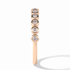 Harmony 0.27 Carat Round VVS Lab-Grown Half Eternity Wedding Band in 18K Gold