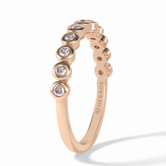 Harmony 0.27 Carat Round VVS Lab-Grown Half Eternity Wedding Band in 18K Gold