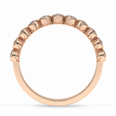 Harmony 0.27 Carat Round VVS Lab-Grown Half Eternity Wedding Band in 18K Gold