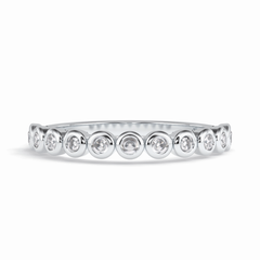 Harmony 0.27 Carat Round VVS Lab-Grown Half Eternity Wedding Band in 18K Gold