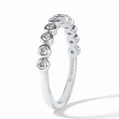 Harmony 0.27 Carat Round VVS Lab-Grown Half Eternity Wedding Band in 18K Gold