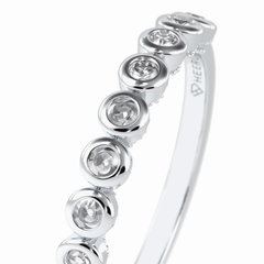 Harmony 0.27 Carat Round VVS Lab-Grown Half Eternity Wedding Band in 18K Gold