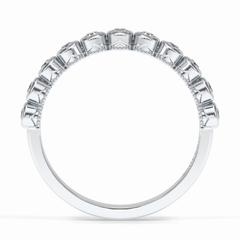 Harmony 0.27 Carat Round VVS Lab-Grown Half Eternity Wedding Band in 18K Gold