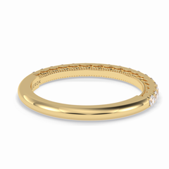 Luminaire Round VVS Lab-Grown Half Eternity Wedding Band in 18K Gold